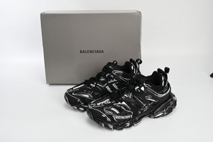 belanciaga Tess S.Black Black-And-White Painting 542023 W3SR2 2315